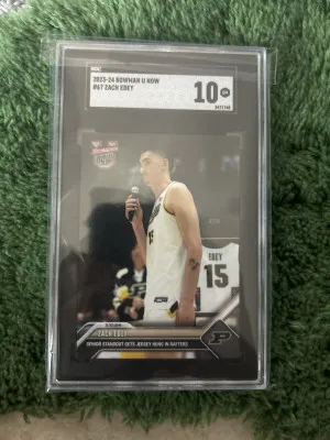 2024 Bowman U Now Zach Edey SGC 10 front