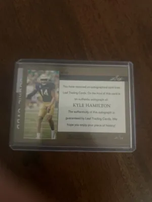 Kyle Hamilton Leaf Auto /50 back