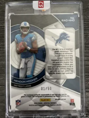 2023 Panini Spectra Hendon Hooker #RAD-HHO Rookie back