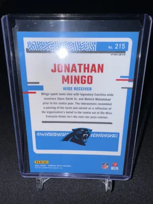 2023 Donruss Optic Jonathan Mingo Green Velocity back