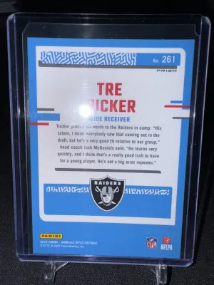 2023 Donruss Optic Tre Tucker Green Velocity back