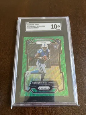 2023 Panini Prizm Anthony Richardson Green Wave Rookie Prizm SGC 10! front