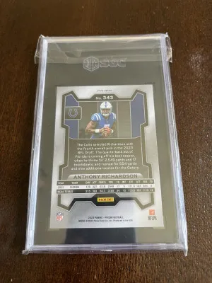 2023 Panini Prizm Anthony Richardson Green Wave Rookie Prizm SGC 10! back