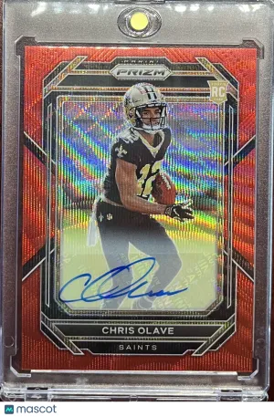 2022 Prizm Chris Olave Red Wave RC Auto /149 front