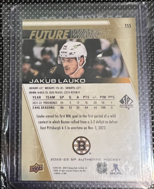 Jakub Lauko Future Watch Gold /99 back