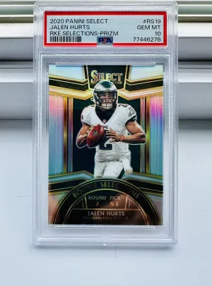 2020 Panini Select Selections Silver Prizm Jalen Hurts RC front