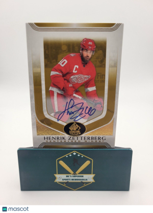 Henrik Zetterberg 2020-21 SP Signature Legends Gold Autographed Card front