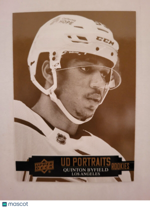 Quinton Byfield 2021-22 Upper Deck Portaits Rookie Card front