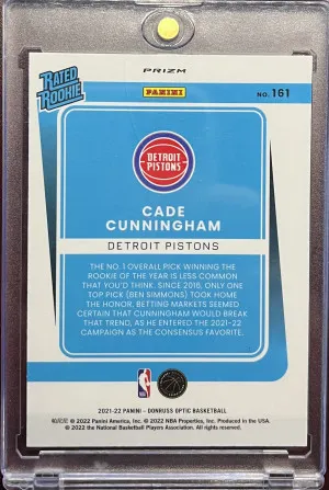 2021-22 Panini Donruss Optic Rated Rookie Cade Cunningham Red Choice Mojo back