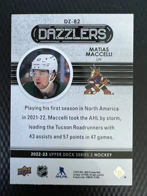 2023-24 Upper Deck Matias Maccelli Parallel/Variety back