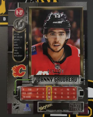 2020-21 Skybox Metal Universe #R-27 Johnny Gaudreau PMG Retro Red /100 back