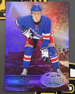 2020-21 Skybox Metal Universe #R-50 Alexis Lafreniere Retro Purple Spectrum /199 front