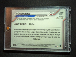 Bo Bichette 2020 Topps Chrome Update Target Debut Refractor /250 #U-51 Rookie RC back