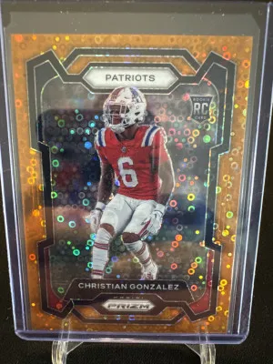 2023 Prizm Christian Gonzalez Orange Disco front