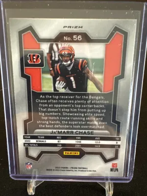 2023 NFL Prizm Ja’Marr Chase Orange Disco back