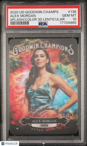 2020 Upper Deck Goodwin Champions Alex Morgan #136 Splash/Color 3D Lenticular PSA 10 front