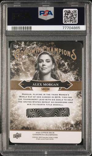 2020 Upper Deck Goodwin Champions Alex Morgan #136 Splash/Color 3D Lenticular PSA 10 back