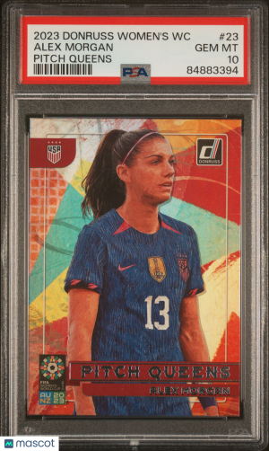 2023 Panini Donruss FIFA Women'S World Cup Pitch Queens Alex Morgan #23 PSA 10 front