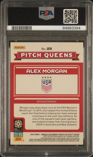 2023 Panini Donruss FIFA Women'S World Cup Pitch Queens Alex Morgan #23 PSA 10 back