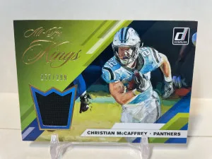 2019 Donruss All-Pro Kings Christian McCaffrey Patch /299 Player Worn front