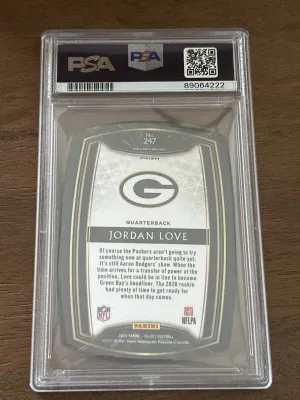 2020 Panini Select Jordan Love RC Purple Die Cut back