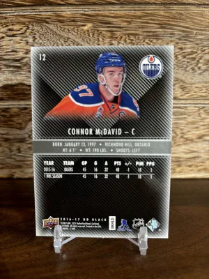 2016-17 Upper Deck UD Black #12 Connor McDavid /299 back