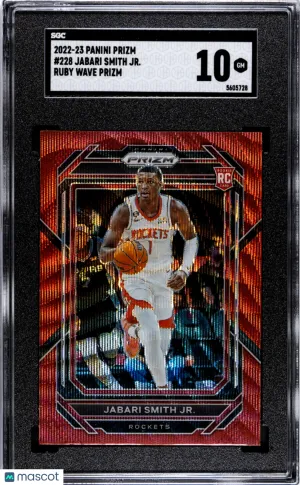2022-23 Panini Prizm Jabari Smith JR. #228 SGC 10 front
