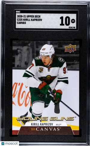 2020-21 Upper Deck Kirill Kaprizov Young Guns Canvas #C225 SGC 10 front