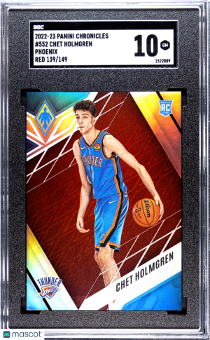 2022-23 Panini Chronicles Chet Holmgren #552 Rookie SGC 10 Oklahoma City Thunder front