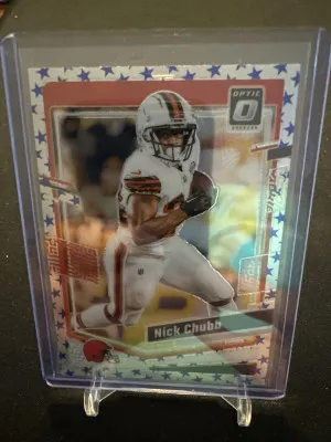 2023 NFL Donruss Optic Nick Chubb Stars Holo front