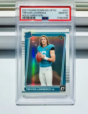 2021 Donruss Optic Trevor Lawrence Holo Variation SP Rated Rookie RC front