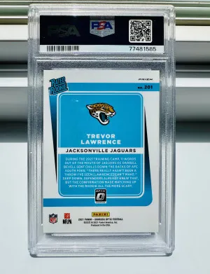 2021 Donruss Optic Trevor Lawrence Holo Variation SP Rated Rookie RC back