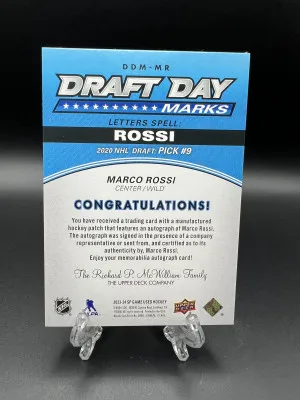 Marco Rossi Draft Day Marks back