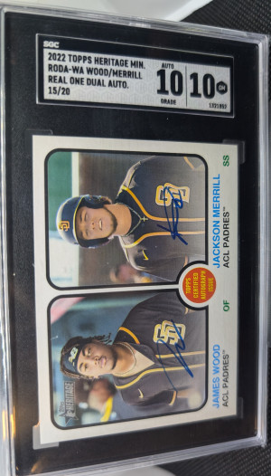 Heritage Minor leagues James wood, Jackson Merrill Auto front