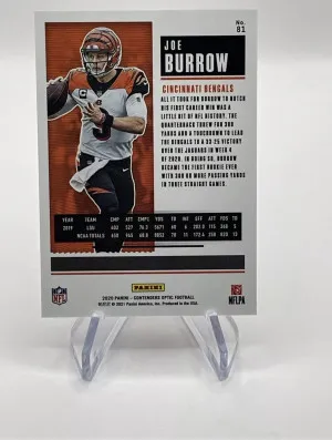 2020 Contenders Optic Joe Burrow Rookie Ticket #81 Cincinnati Bengals RC back