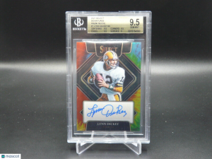 2021 Panini Select Signatures Lynn Dickey #SIP-LDI Tie-Dye Prizm /25 AUTO BGS front