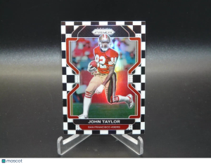 2021 Panini Prizm John Taylor #61 Black & White Checkerboard San Francisco 49ers front