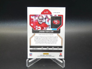 2021 Panini Prizm John Taylor #61 Black & White Checkerboard San Francisco 49ers back