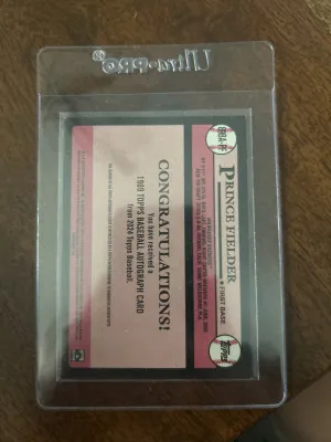 2024 Topps S2 Prince Fielder Auto back