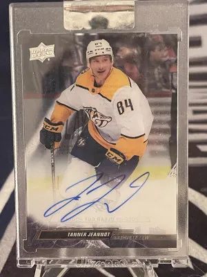 Tanner Jeannot 2022-23 Upper Deck Clear Cut Autograph #CC-TJ Predators front