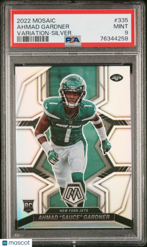 2022 Panini Mosaic Ahmad Gardner #335 PSA 9 front