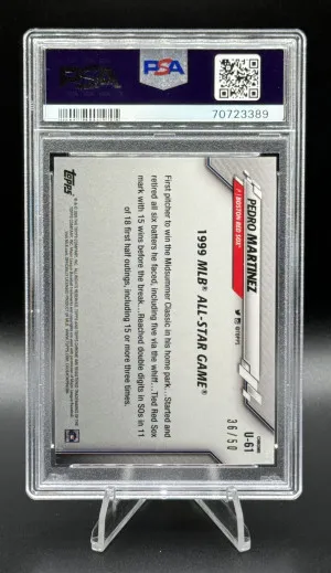 2020 Topps Chrome Update Pedro Martinez Gold Refractor /50 99 All Star Game back