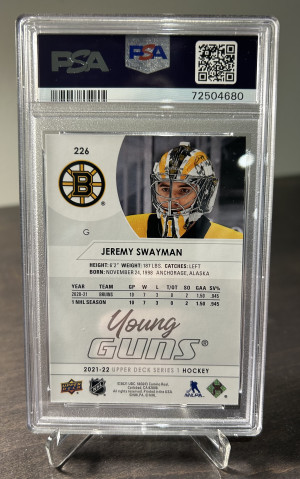 Jeremy Swayman Young Guns back