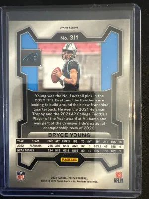 2023 Prizm Bryce Young Green Pulsar back