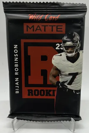 Sealed 2023 Wild Card Matte Bijan Robinson Guaranteed Rookie & #’d /200 or less front