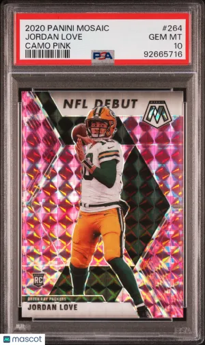 2020 Panini Mosaic Jordan Love #264 PSA 10 front