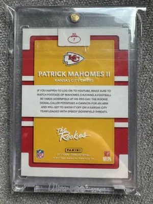 2017 Panini Donruss - The Rookies #7 Patrick Mahomes II (RC) back