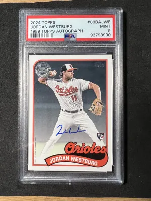 2024 Topps Jordan Westburg 1989 auto PSA 9 front