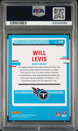 2023 Donruss Optic Will Levis Pink back