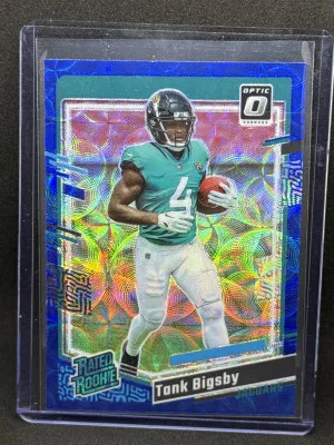 2023 NFL Donruss Optic Tank Bigsby Blue Scope front
